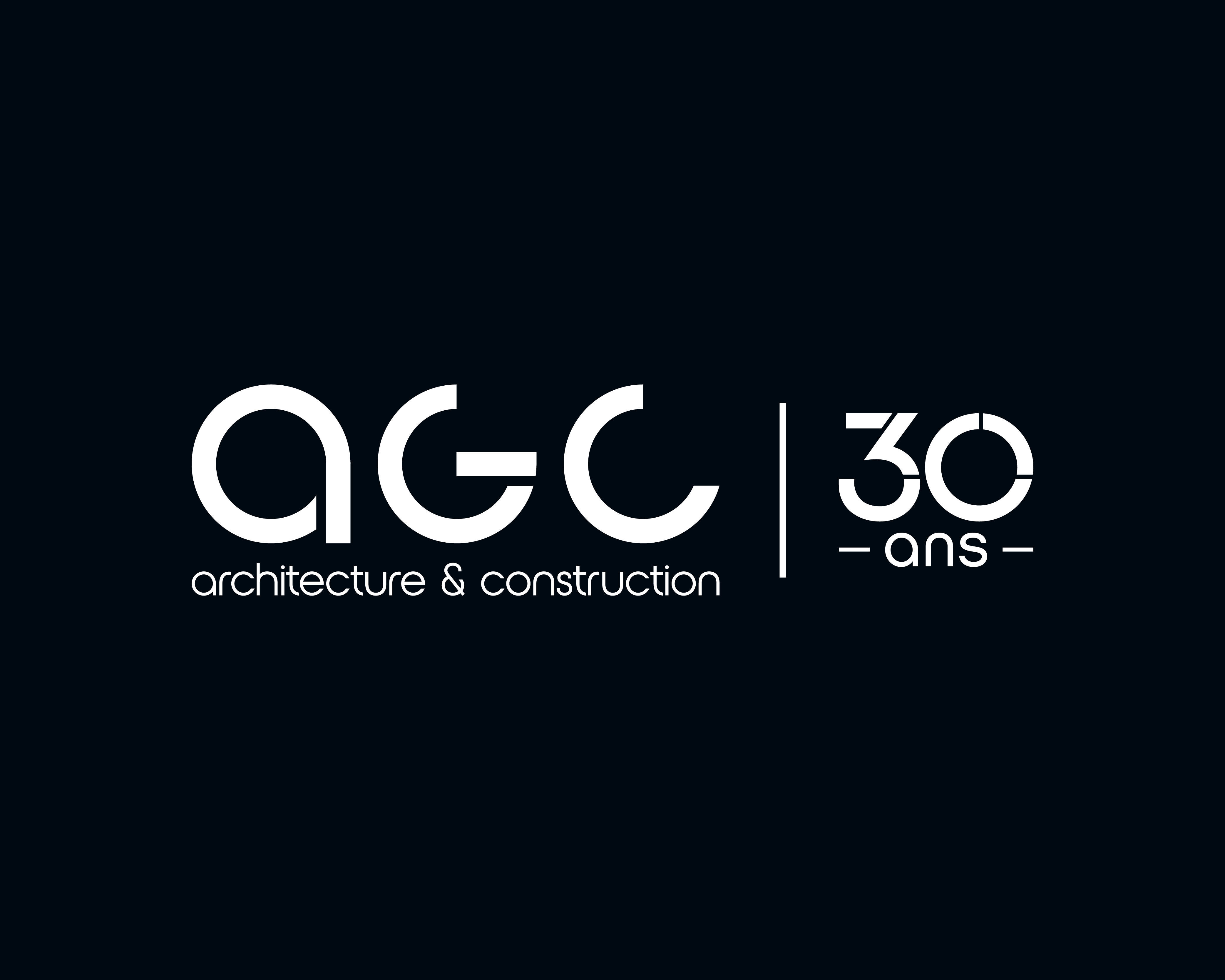White AGC Concept and 30 years anniversary lockup on ink black