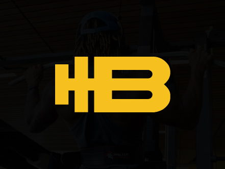 B Fit monogram letterform mark fitness gym logo design