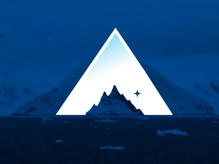 NorthStarWare software consulting logo design with geometric mountain and star symbol