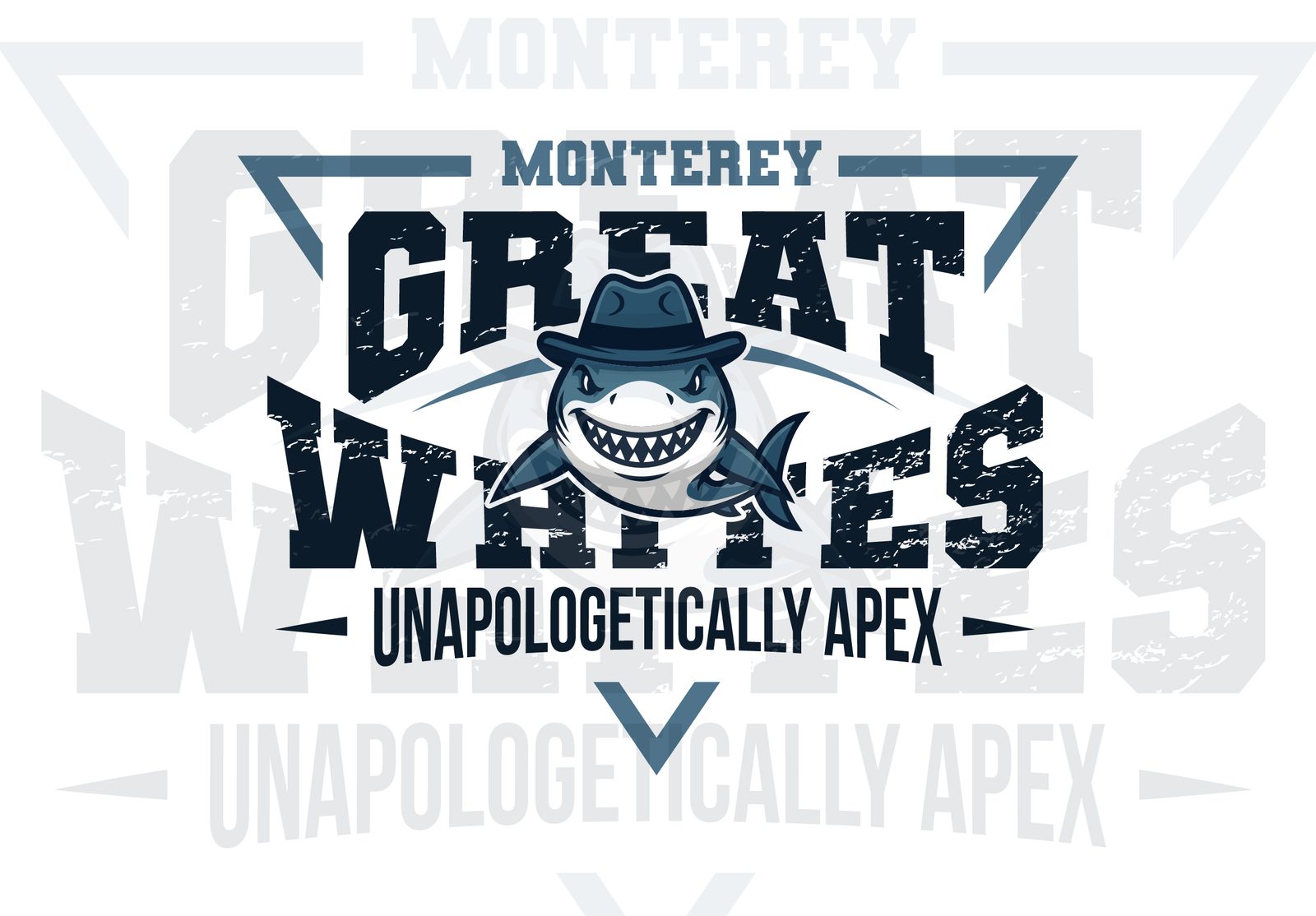 Monterey Great Whites Unapologetically Apex design