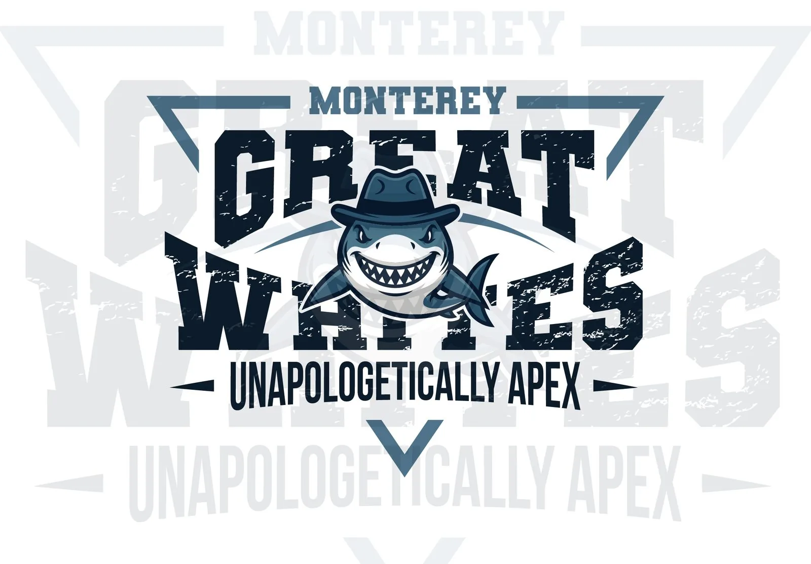 Monterey Great Whites Unapologetically Apex design