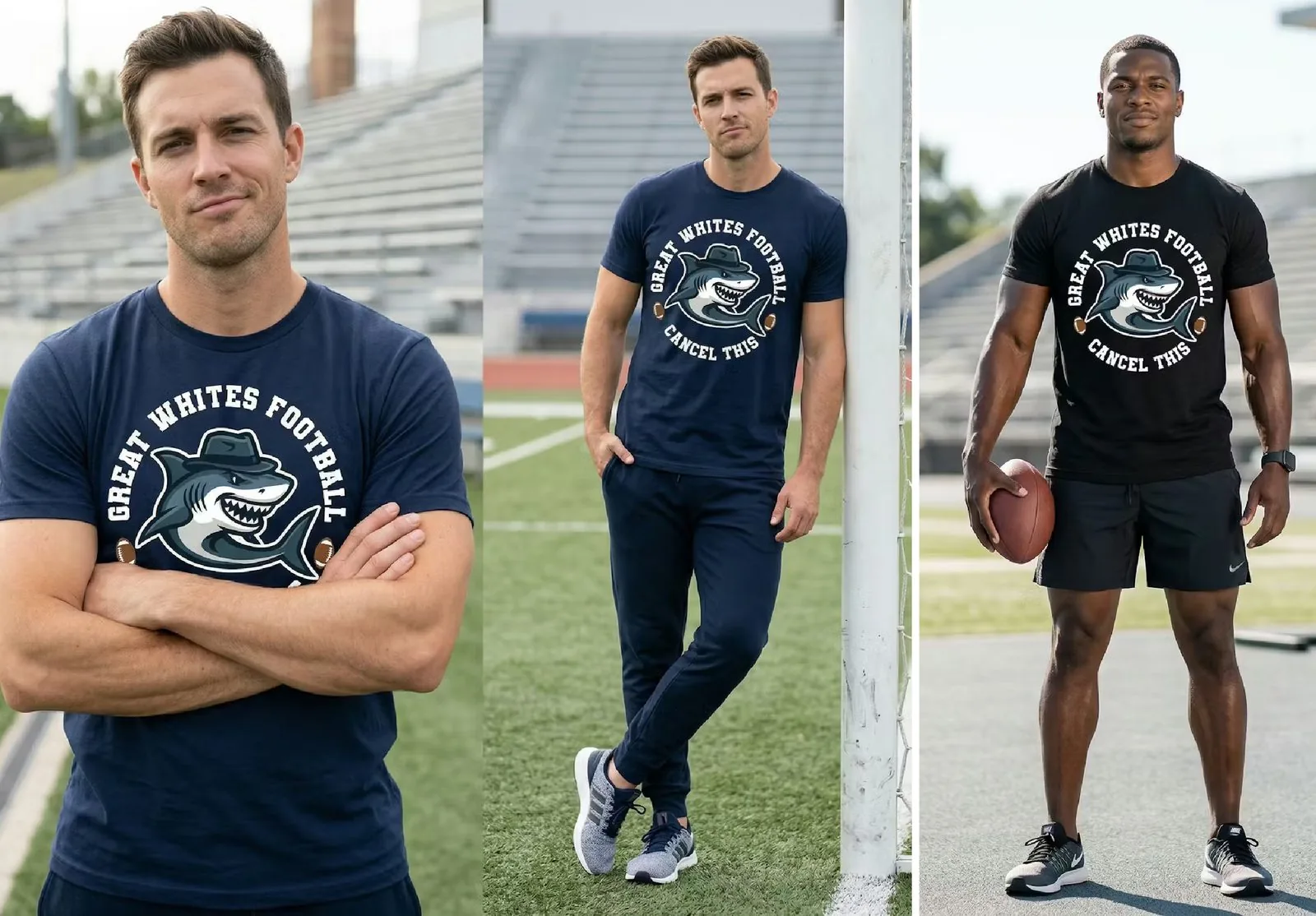Cancel This three lifestyle shots with diverse athletes