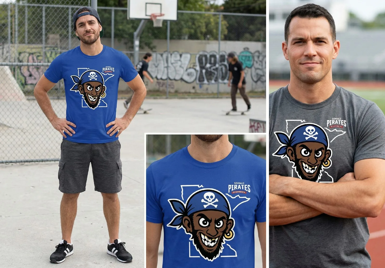 Mascot head Minnesota tee lifestyle shots