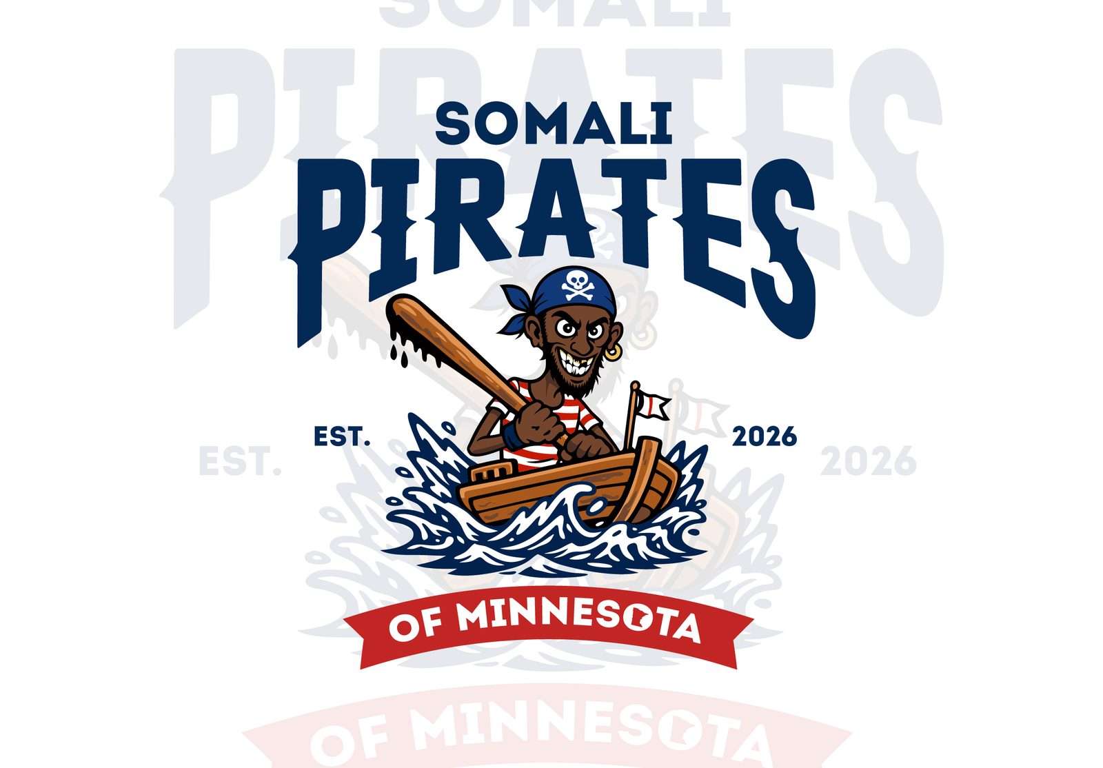 Somali Pirates of Minnesota full logo lockup