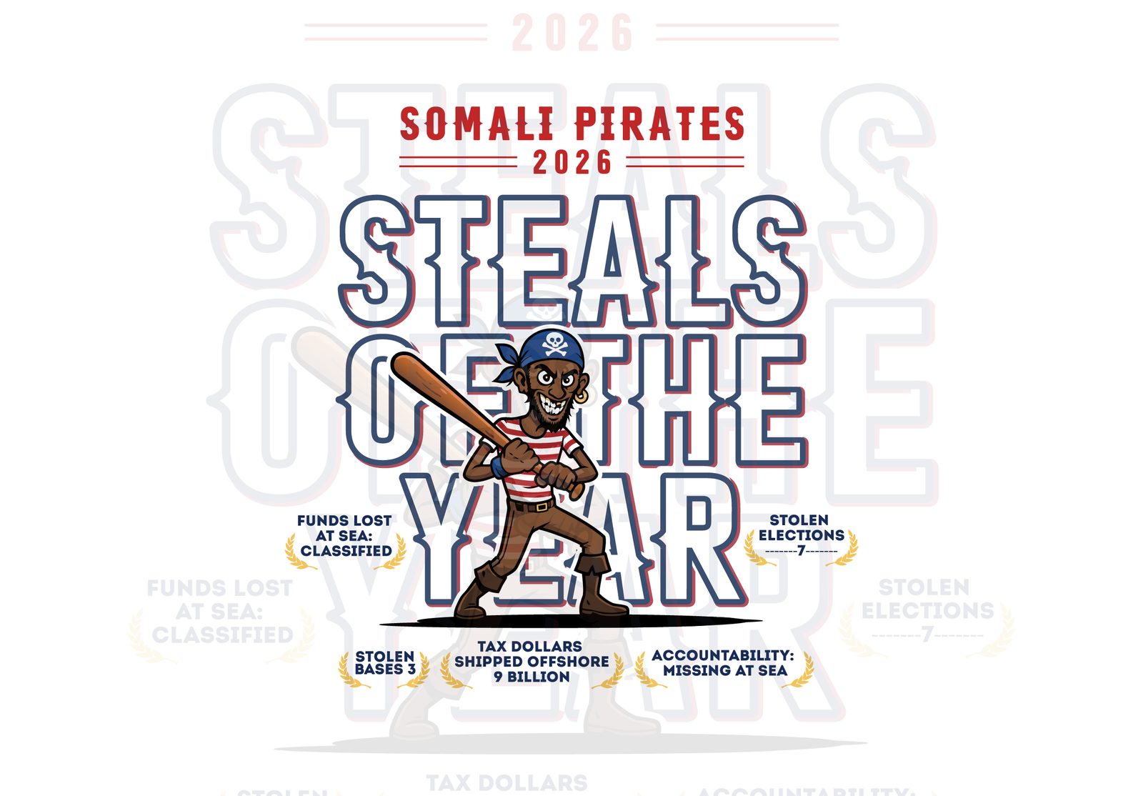 Somali Pirates Steals of the Year satirical awards design