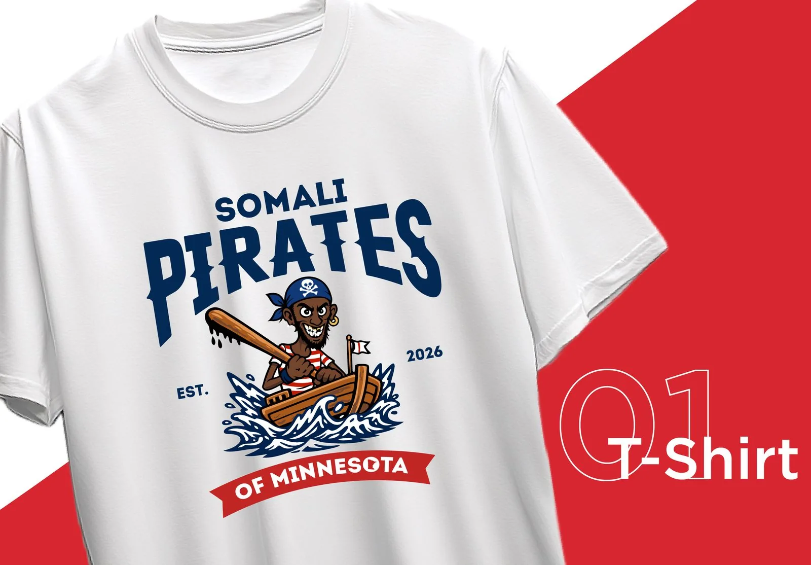 Somali Pirates team t-shirt mockup