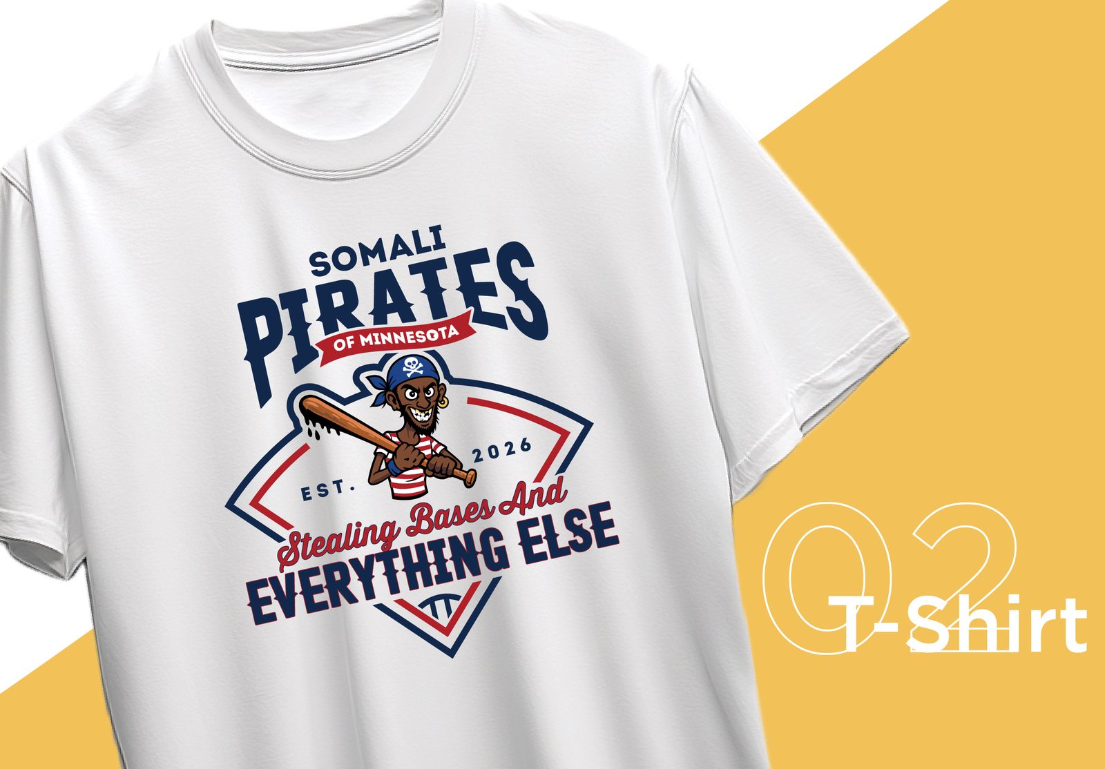 Stealing Bases t-shirt mockup