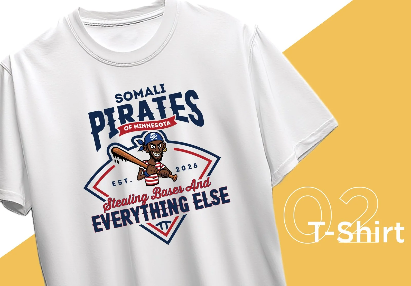 Stealing Bases t-shirt mockup